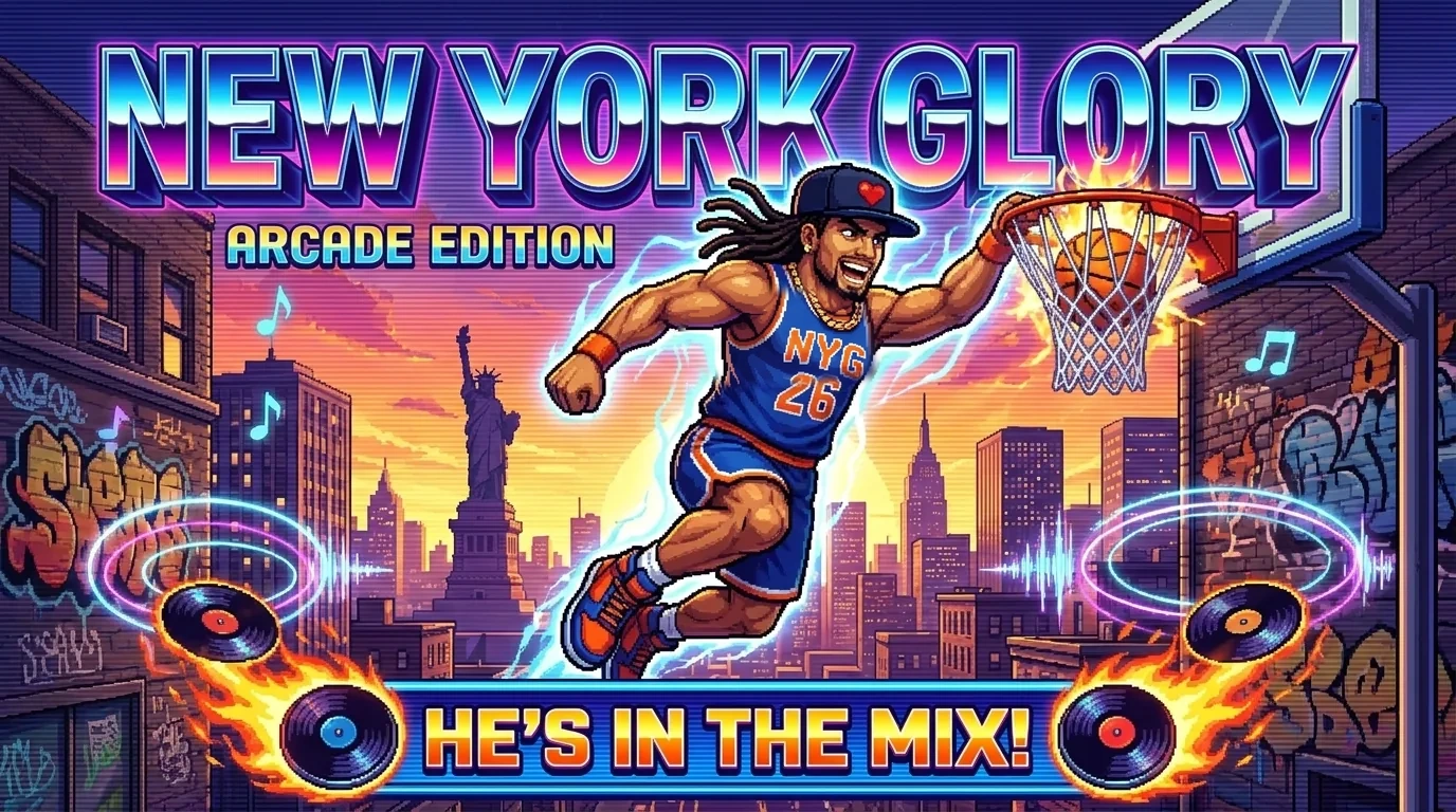 New York Glory arcade title screen